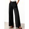 imageBTFBM Wide Leg Pants Woman 2026 High Waisted Button Business Casual Dressy Trousers Office Work Palazzo Pants PocketsBlack