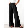 imageBTFBM Wide Leg Pants Woman 2026 High Waisted Button Business Casual Dressy Trousers Office Work Palazzo Pants PocketsBlack