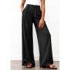 imageBTFBM Wide Leg Pants Woman 2026 High Waisted Button Business Casual Dressy Trousers Office Work Palazzo Pants PocketsBlack