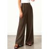 imageBTFBM Wide Leg Pants Woman 2026 High Waisted Button Business Casual Dressy Trousers Office Work Palazzo Pants PocketsBrown