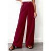 imageBTFBM Wide Leg Pants Woman 2026 High Waisted Button Business Casual Dressy Trousers Office Work Palazzo Pants PocketsBurgundy
