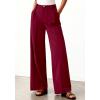 imageBTFBM Wide Leg Pants Woman 2026 High Waisted Button Business Casual Dressy Trousers Office Work Palazzo Pants PocketsBurgundy