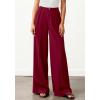 imageBTFBM Wide Leg Pants Woman 2026 High Waisted Button Business Casual Dressy Trousers Office Work Palazzo Pants PocketsBurgundy