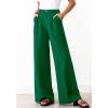 imageBTFBM Wide Leg Pants Woman 2026 High Waisted Button Business Casual Dressy Trousers Office Work Palazzo Pants PocketsGreen