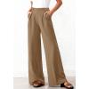 imageBTFBM Wide Leg Pants Woman 2026 High Waisted Button Business Casual Dressy Trousers Office Work Palazzo Pants PocketsKhaki