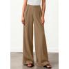 imageBTFBM Wide Leg Pants Woman 2026 High Waisted Button Business Casual Dressy Trousers Office Work Palazzo Pants PocketsKhaki