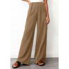 imageBTFBM Wide Leg Pants Woman 2026 High Waisted Button Business Casual Dressy Trousers Office Work Palazzo Pants PocketsKhaki
