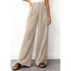 imageBTFBM Wide Leg Pants Woman 2026 High Waisted Button Business Casual Dressy Trousers Office Work Palazzo Pants PocketsLight Khaki