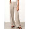 imageBTFBM Wide Leg Pants Woman 2026 High Waisted Button Business Casual Dressy Trousers Office Work Palazzo Pants PocketsLight Khaki