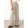 imageBTFBM Wide Leg Pants Woman 2026 High Waisted Button Business Casual Dressy Trousers Office Work Palazzo Pants PocketsLight Khaki