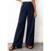 imageBTFBM Wide Leg Pants Woman 2026 High Waisted Button Business Casual Dressy Trousers Office Work Palazzo Pants PocketsNavy