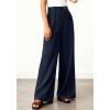 imageBTFBM Wide Leg Pants Woman 2026 High Waisted Button Business Casual Dressy Trousers Office Work Palazzo Pants PocketsNavy
