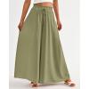 imageBTFBM Women Casual High Waist Wide Leg Pants 2026 Spring Summer Long Palazzo Pants Pocket Lounge Beach Vacation ClothesSolid Light Army Green