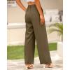 imageBTFBM Women High Waist Palazzo Pants Spring 2026 Casual Wide Leg Trousers Loose Work Office Business Suit Pant PocketsArmy Green