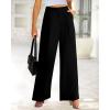imageBTFBM Women High Waist Palazzo Pants Spring 2026 Casual Wide Leg Trousers Loose Work Office Business Suit Pant PocketsBlack