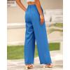imageBTFBM Women High Waist Palazzo Pants Spring 2026 Casual Wide Leg Trousers Loose Work Office Business Suit Pant PocketsBlue