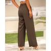 imageBTFBM Women High Waist Palazzo Pants Spring 2026 Casual Wide Leg Trousers Loose Work Office Business Suit Pant PocketsCoffee