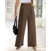 imageBTFBM Women High Waist Palazzo Pants Spring 2026 Casual Wide Leg Trousers Loose Work Office Business Suit Pant PocketsCoffee