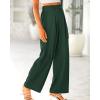 imageBTFBM Women High Waist Palazzo Pants Spring 2026 Casual Wide Leg Trousers Loose Work Office Business Suit Pant PocketsDark Green