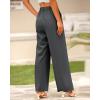 imageBTFBM Women High Waist Palazzo Pants Spring 2026 Casual Wide Leg Trousers Loose Work Office Business Suit Pant PocketsDark Grey