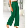 imageBTFBM Women High Waist Palazzo Pants Spring 2026 Casual Wide Leg Trousers Loose Work Office Business Suit Pant PocketsGreen