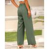 imageBTFBM Women High Waist Palazzo Pants Spring 2026 Casual Wide Leg Trousers Loose Work Office Business Suit Pant PocketsGrey Green