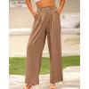imageBTFBM Women High Waist Palazzo Pants Spring 2026 Casual Wide Leg Trousers Loose Work Office Business Suit Pant PocketsKhaki