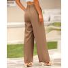 imageBTFBM Women High Waist Palazzo Pants Spring 2026 Casual Wide Leg Trousers Loose Work Office Business Suit Pant PocketsKhaki