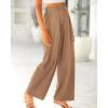 imageBTFBM Women High Waist Palazzo Pants Spring 2026 Casual Wide Leg Trousers Loose Work Office Business Suit Pant PocketsKhaki