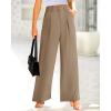 imageBTFBM Women High Waist Palazzo Pants Spring 2026 Casual Wide Leg Trousers Loose Work Office Business Suit Pant PocketsLight Khaki
