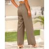 imageBTFBM Women High Waist Palazzo Pants Spring 2026 Casual Wide Leg Trousers Loose Work Office Business Suit Pant PocketsLight Khaki