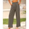 imageBTFBM Women High Waist Palazzo Pants Spring 2026 Casual Wide Leg Trousers Loose Work Office Business Suit Pant PocketsMocha Brown