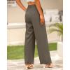 imageBTFBM Women High Waist Palazzo Pants Spring 2026 Casual Wide Leg Trousers Loose Work Office Business Suit Pant PocketsMocha Brown