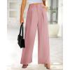 imageBTFBM Women High Waist Palazzo Pants Spring 2026 Casual Wide Leg Trousers Loose Work Office Business Suit Pant PocketsPink