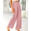 imageBTFBM Women High Waist Palazzo Pants Spring 2026 Casual Wide Leg Trousers Loose Work Office Business Suit Pant PocketsPink