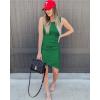 imageBTFBM Women Summer Dresses 2026 Sleeveless Tank Ruched Bodycon Sundresses for Women Party Beach Mini Casual Spring DressBright Green
