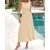 imageBTFBM Women Tank Midi Dress Summer Crewneck Sleeveless Pleated A Line Business Casual Formal Sweater Spring Dresses 2026Apricot