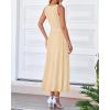 imageBTFBM Women Tank Midi Dress Summer Crewneck Sleeveless Pleated A Line Business Casual Formal Sweater Spring Dresses 2026Apricot