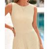 imageBTFBM Women Tank Midi Dress Summer Crewneck Sleeveless Pleated A Line Business Casual Formal Sweater Spring Dresses 2026Apricot