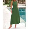 imageBTFBM Women Tank Midi Dress Summer Crewneck Sleeveless Pleated A Line Business Casual Formal Sweater Spring Dresses 2026Army Green