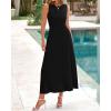 imageBTFBM Women Tank Midi Dress Summer Crewneck Sleeveless Pleated A Line Business Casual Formal Sweater Spring Dresses 2026Black