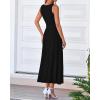 imageBTFBM Women Tank Midi Dress Summer Crewneck Sleeveless Pleated A Line Business Casual Formal Sweater Spring Dresses 2026Black