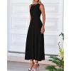 imageBTFBM Women Tank Midi Dress Summer Crewneck Sleeveless Pleated A Line Business Casual Formal Sweater Spring Dresses 2026Black