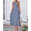 imageBTFBM Women Tank Midi Dress Summer Crewneck Sleeveless Pleated A Line Business Casual Formal Sweater Spring Dresses 2026Blue Grey