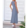 imageBTFBM Women Tank Midi Dress Summer Crewneck Sleeveless Pleated A Line Business Casual Formal Sweater Spring Dresses 2026Blue Grey
