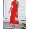 imageBTFBM Women Tank Midi Dress Summer Crewneck Sleeveless Pleated A Line Business Casual Formal Sweater Spring Dresses 2026Brick Red