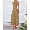 imageBTFBM Women Tank Midi Dress Summer Crewneck Sleeveless Pleated A Line Business Casual Formal Sweater Spring Dresses 2026Camel
