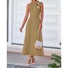 imageBTFBM Women Tank Midi Dress Summer Crewneck Sleeveless Pleated A Line Business Casual Formal Sweater Spring Dresses 2026Camel