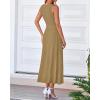 imageBTFBM Women Tank Midi Dress Summer Crewneck Sleeveless Pleated A Line Business Casual Formal Sweater Spring Dresses 2026Camel