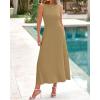 imageBTFBM Women Tank Midi Dress Summer Crewneck Sleeveless Pleated A Line Business Casual Formal Sweater Spring Dresses 2026Camel